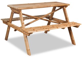 Sonata Маса за пикник, бамбук, 120x120x78 см