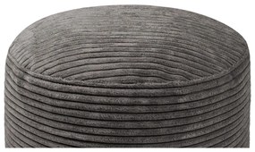 Тъмносив пуф от рипсено кадифе Mini – SLOWDOWN