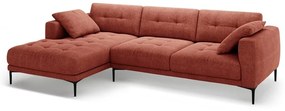 Ъглов диван в тухлен цвят (ляв ъгъл) Bemy – Micadoni