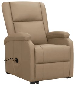 329691 vidaXL Изправящ стол, капучино, изкуствена кожа