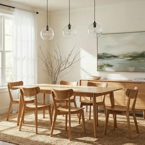 Трапезни столове в дъбов декор Roxby - Actona