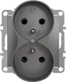 Двоен контакт със заземяване OSTE JNH002-G Grey