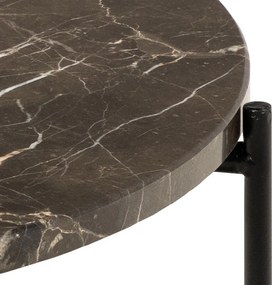 Кръгла странична масичка с мраморна плоча ø 52 cm Avila – Actona
