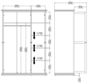 Сив гардероб 139x201 cm Paris – Tvilum