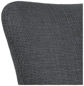 Тъмносиви тапицирани трапезни столове в комплект с подлакътници 2 бр. Laura – Actona