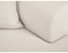 Бежов разтегателен ъглов диван с място за съхранение от прежда с примки от букле (десен ъгъл) Kyoto – Cosmopolitan Design