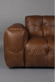 Кафяв кожен модулен диван 364 cm Hackman – Dutchbone