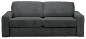 Тъмносив разтегателен диван от рипсено кадифе 195 cm Nona – Makamii