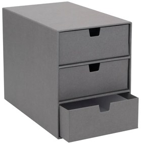 Сива кутия за чекмеджета с 3 чекмеджета Ingrid - Bigso Box of Sweden