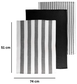 Памучни кърпи за съдове в комплект от 3 бр. 51x74 cm Marra – Tiseco Home Studio