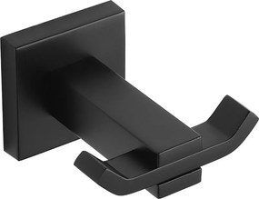Mexen Vane двойна кука за кърпи, черна - 7020935-70