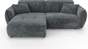 Тъмносив шенилов ъглов диван (ляв ъгъл) Nelia – Ropez