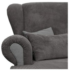 Кафяво-сив шезлонг от рипсено кадифе Lord – Ropez