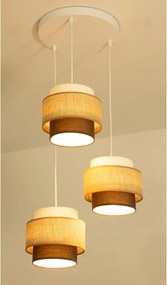 Brilagi - Полилей на кабел RESNA 3xE27/60W/230V, диаметър 45 см, бежово/черно