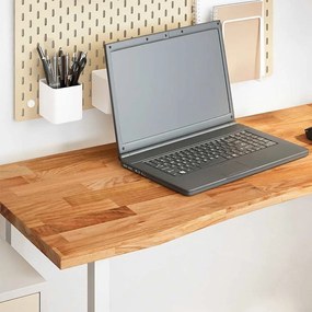 4009025 vidaXL Плот за бюро, светлокафяв, 140x60x2,5см, дъб масив, правоъгълна