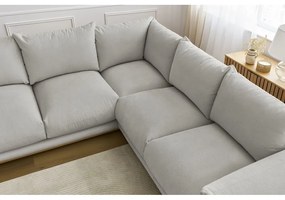 Светлосив ъглов диван Ernest – Bobochic Paris