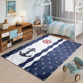 Детски килим със семпъл морски мотив Ширина: 140 см | Дължина: 200 см