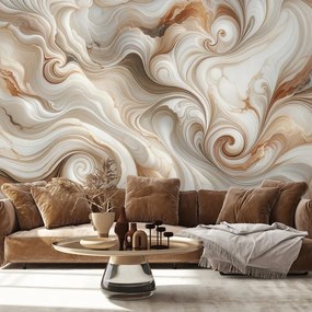 Тапет – Кафяви абстрактни вълни