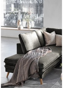 Тъмносив разтегателен ъглов диван (ляв ъгъл) Charming Charlie – Miuform