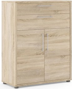 Модулна библиотека от дъбов декор в естествен цвят 89x113 cm Prima – Tvilum