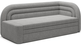 Сив сгъваем/с място за съхранение диван от прежда с примки от букле десен ъгъл 223 cm Fabillo – ELTAP