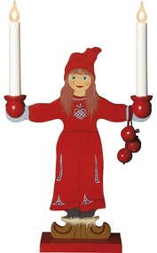 Червена коледна светлинна украса Sundborn – Star Trading