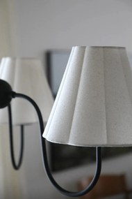 Бежово метално висящо осветително тяло с текстилен абажур Veya – Markslöjd