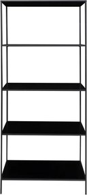 Черна метална библиотека 80x170x36 cm Vita – House Nordic