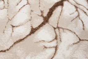 Опростен модерен килим в бежово с кафяв мотив Ширина: 80 см | Дължина: 150 см