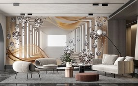 Луксозен фототапет с диаманти и златни нюанси
