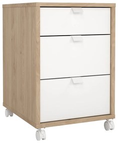 Шкаф в дъбов декор в бял и естествен цвят 41x61 cm Sign - Tvilum