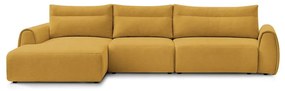 Ъглов диван в цвят жълта охра Aden – Bobochic Paris