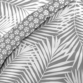 Сиво единично памучно спално бельо 140x200 cm Botania – douceur d'intérieur