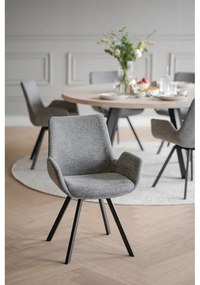Сиви тапицирани трапезни столове в комплект 2 бр. Norwell – Rowico