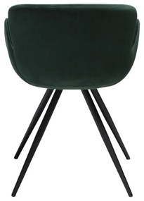 Зелен тапициран трапезен стол с подлакътници Gaia – DAN-FORM Denmark