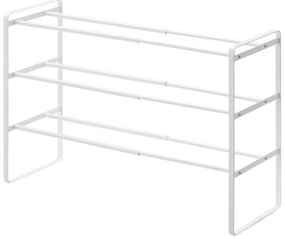 Бял регулируем рафт за обувки с 3 нива Maebashi - YAMAZAKI