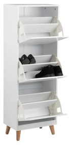 Бял шкаф за обувки с панти Mitra - Actona