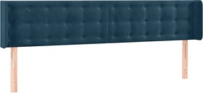 3119272 vidaXL Горна табла за легло, тъмносиня, 203x16x78/88 см, кадифе