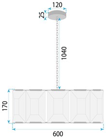 Лампа APP1797-8CP BRUSH GOLD