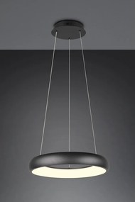 Матово черно LED затъмняващо се висящо осветително тяло с метален абажур ø 46 cm Cardona – Trio