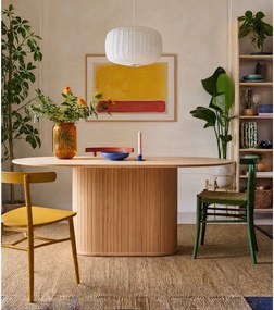 Маса за хранене с дъбов плот 95x180 cm Nola - Unique Furniture