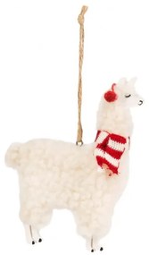 Текстилна ръчно изработена коледна украса 13 cm Llama – Sass &amp; Belle