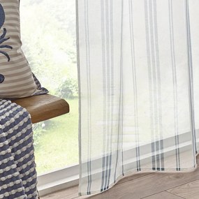 Бяла завеса от воал 140x183 cm Harbour Stripe – Catherine Lansfield