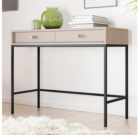 Конзолна маса MONO 78x104 см бежова/черна