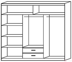 Гардероб Zaist plus плъзгащ се-Anthraki