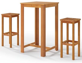 3116014 vidaXL Градински бар комплект от 3 части, акациево дърво масив