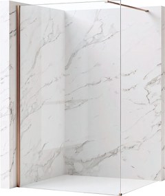 Параван за душ Rea Flexi Transparent / Brush Copper 140