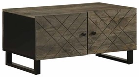 4017689 vidaXL Кафе маса, черна, 80x50x40 см, мангово дърво масив