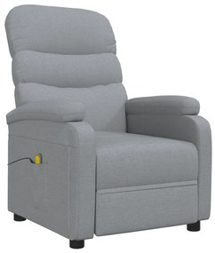 321226 vidaXL Масажен стол, светлосив, текстил