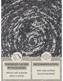 Сив кръгъл килим ø 120 cm Gloria Cavallo – Hanse Home